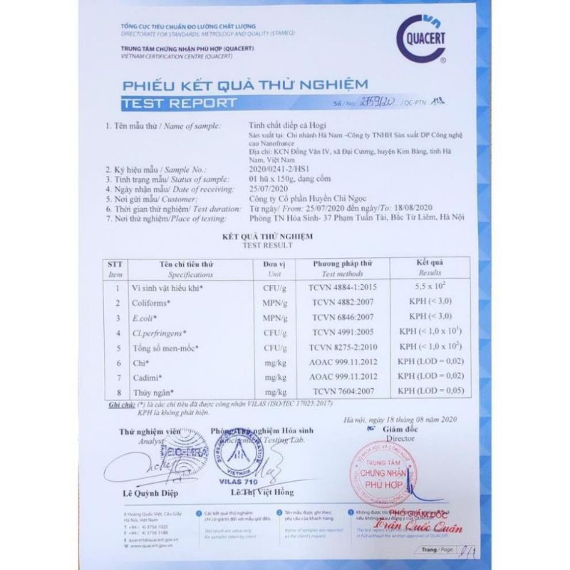 [ Cam kết chính hãng] Tinh chất diếp cá HOGI da trắng hồng, hộp 150gr