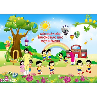 Tranh dán tường lớp học, phòng học - tranh dán phòng trẻ em hình dễ thương - Tranh cho bé trai, bé gái, tranh mẫu gíao