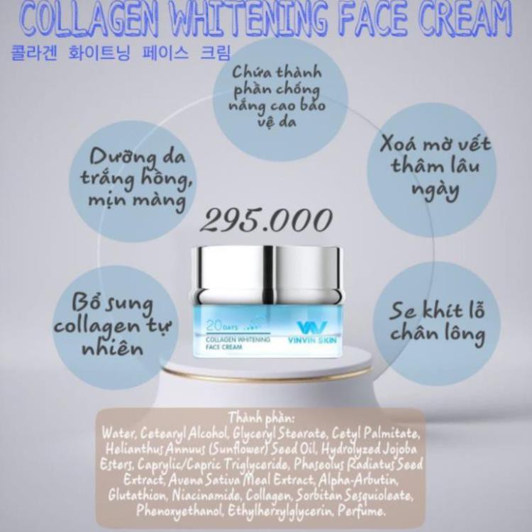 KEM FACE DƯỠNG TRẮNG PHỤC HỒI HƯ TỔN - COLLAGEN WHITENING FACE CREAM