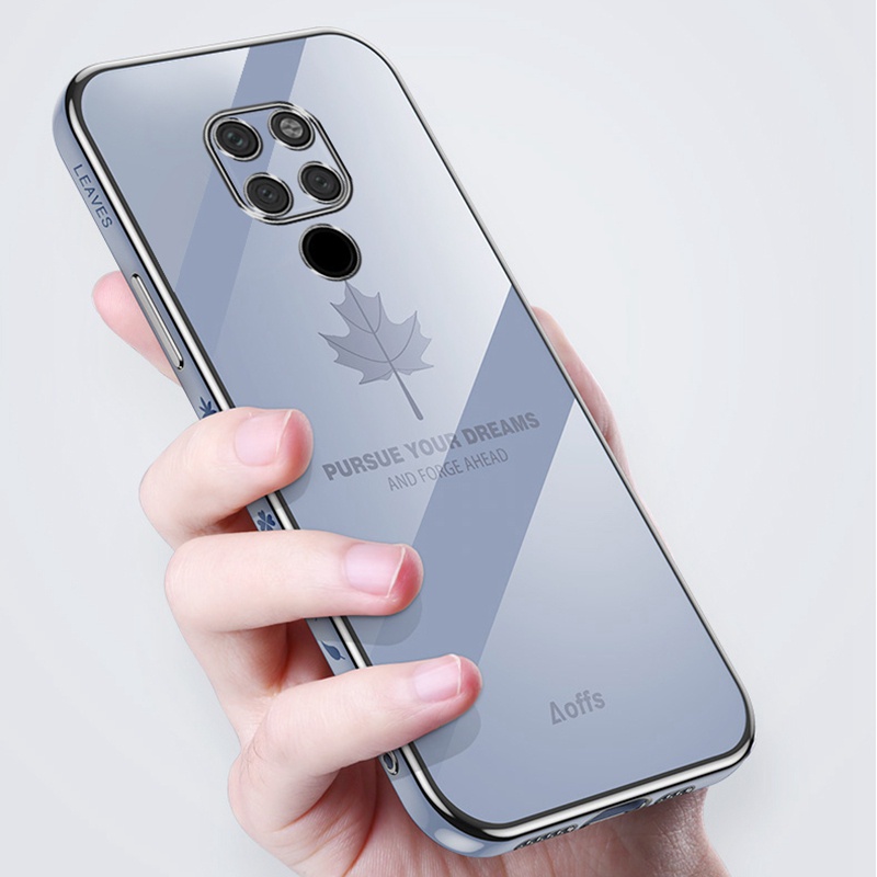 Ốp Điện Thoại Họa Tiết Lá Phong Lấp Lánh Cho Huawei Mate 20 Pro X