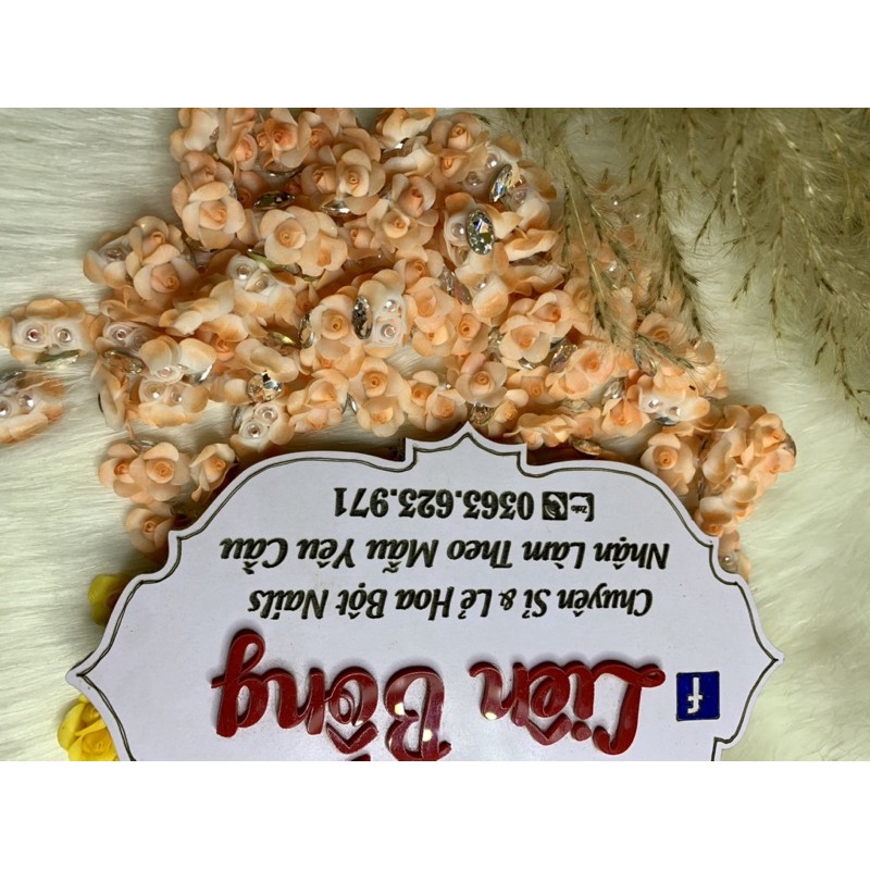 Hoa hồng đôi - Hoa bột nail