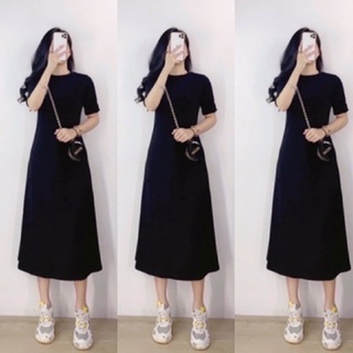 Đầm thun maxi phom xoè