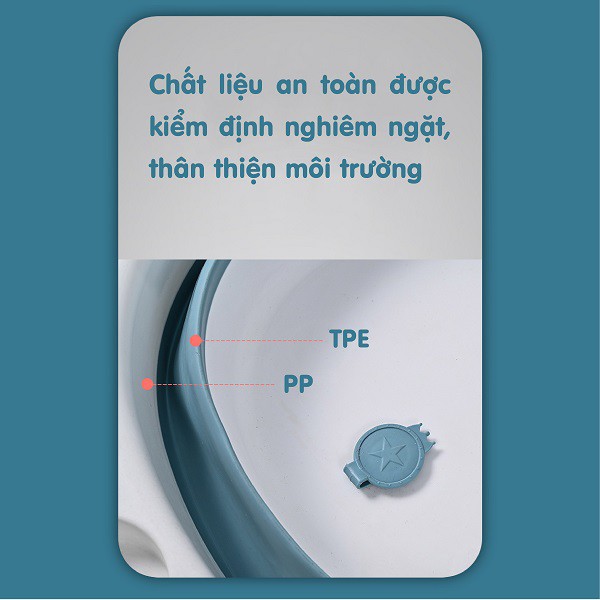 Chậu tắm gấp gọn kèm phao chính hãng Holla hot nhất 2021