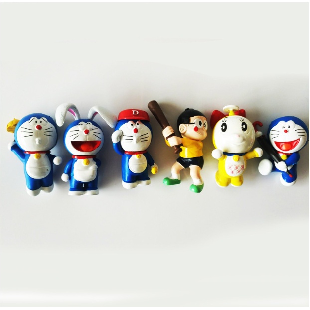Mô Hình 6 Nhân Vật Doraemon, Nobita, Doraemi, Đáng Yêu Nhiều Kiểu Dáng Khác Nhau, Decor Trang Trí, Bộ Sưu Tập Cho Bé