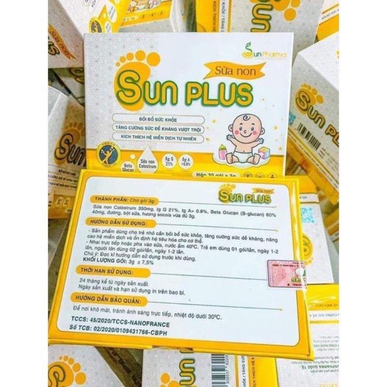 Combo sữa non Và men hữu Cơ Sunplus giúp bé ăn  khỏe, ngủ ngon, tăng Cân