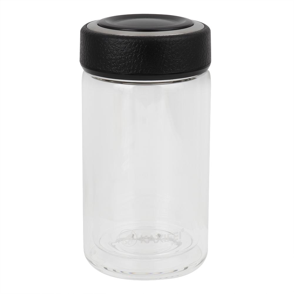 Allinit New Portable Outdoor Double-Walled Tea Separation Glass Bottle Infuser Tea Partition Bottle