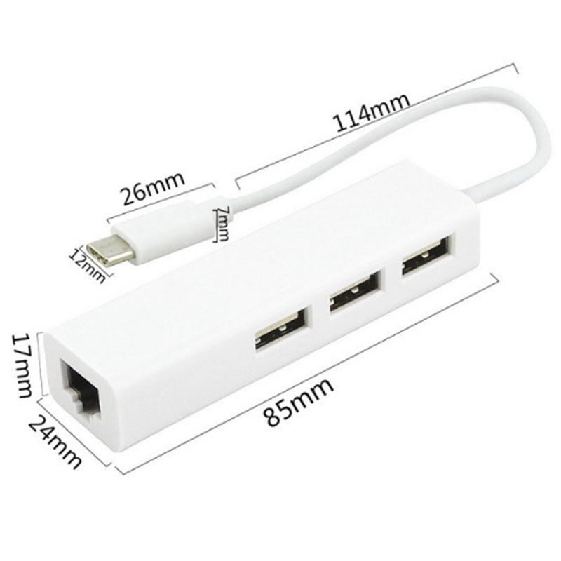 Bộ Chuyển Đổi Usb 3.1 Type-C Sang Rj45 Lan 100mbps Cho Macbook Laptop Computer Pc | BigBuy360 - bigbuy360.vn