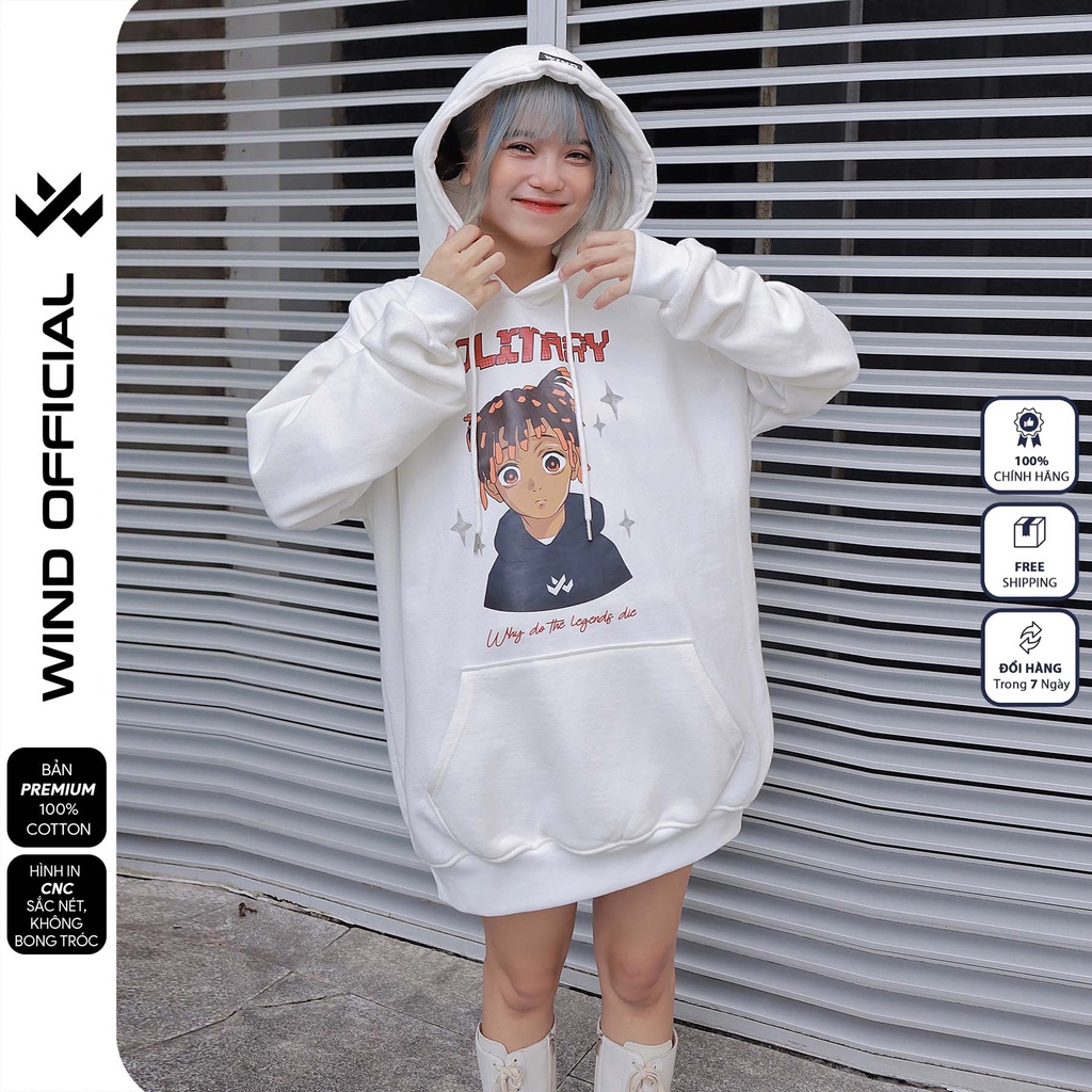 Áo hoodie unisex form rộng WIND Rapper Say bản Premium nỉ ngoại nam nữ oversize ulzzang