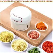 Máy Xay Tỏi Ớt - Dụng Cụ Xay Tỏi Cầm Tay-có dây rút