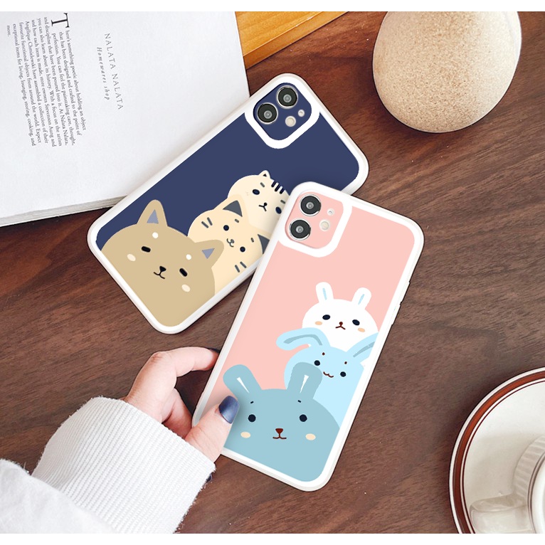 Ốp lưng iphone động vật nhỏ cạnh vuông chống sốc cho iphone 7plus 8plus x xsmax 11pro max 12pro 12promax13promax tr1148