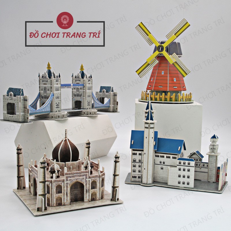 Mô hình 3D giấy tự lắp ráp cho bé - Mô hình kỳ quan nổi tiếng thế giới
