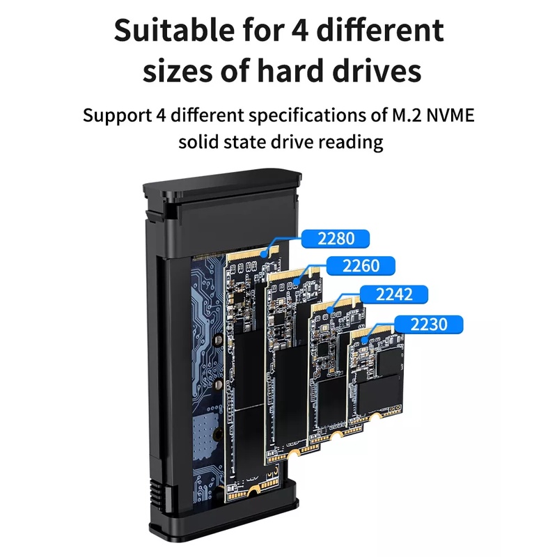 Box ổ cứng SSD NVMe M.2 chuẩn USB 3.2 gen 2x2 20Gbps tốc độ cao - ACASIS (M.2 NVME 2280 SSD enclosure 20 Gbps )