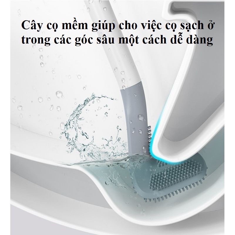 Cọ toilet silicon thông minh mẫu mới hình gậy golf