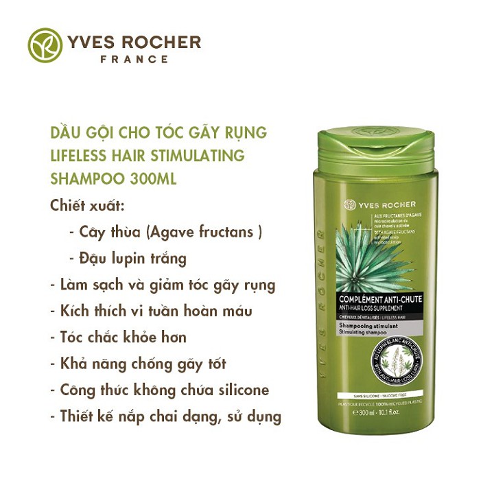 [CHÍNH HÃNG] Bộ Dầu Gội + Xả Ngăn Rụng Tóc Yves Rocher Anti-Hairloss Stimulating (300ml+200ml)