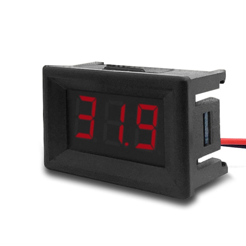 Vôn Kế Kỹ Thuật Số Dc 3.1-32v / 0-100v Với 2 Dây Màu Đỏ / Xanh Lá / Xanh Lá