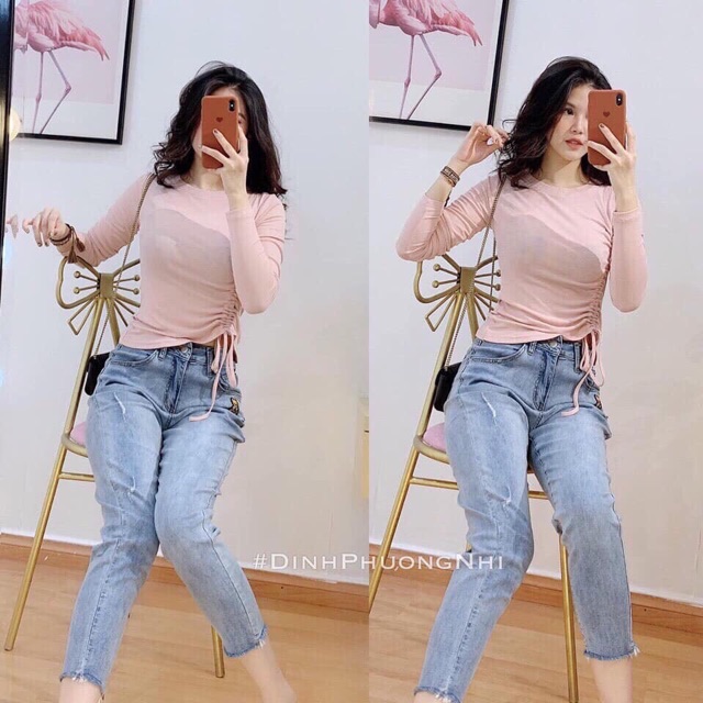 Áo kiểu dây rút có ảnh thật nguyễn thêm | BigBuy360 - bigbuy360.vn