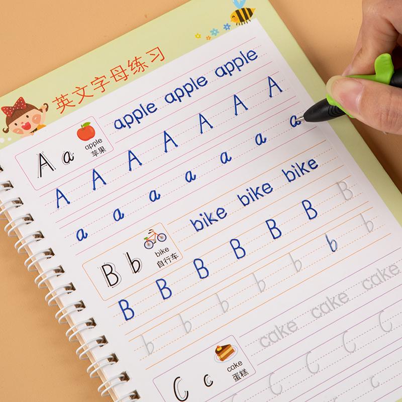 Bộ 3 Vở Tô Màu Tập Viết Tự Xóa Thần Kỳ Cho Bé - Tặng Kèm Bút Viết