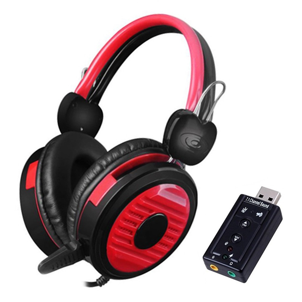 Combo Tai Nghe Chơi Game YL 902/A6 Siêu Bền + Usb Sound 7.1