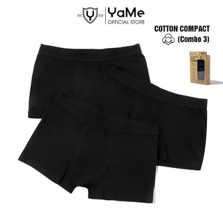 Quần lót nam low rise trunk y2010 cotton m4 combo 3 20793|yame|