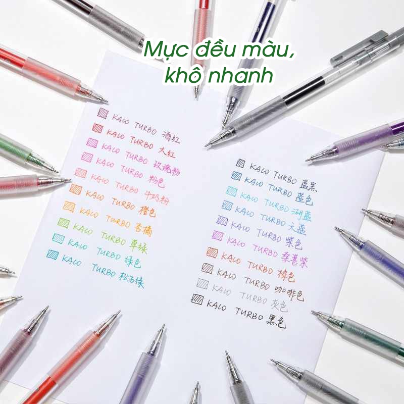 [Hỏa Tốc HCM] Bút Gel Nhiều màu KACO TURBO (1 Cây) - Ngòi 0.5mm