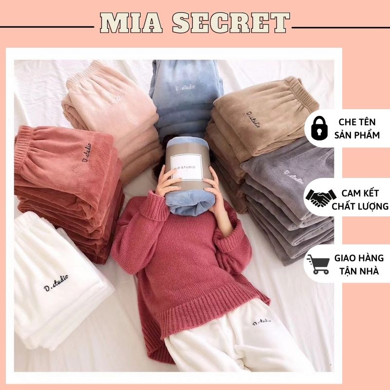 Quần Nỉ Nhung Nữ Lông Cừu, Quần nỉ Bông Giữ Nhiệt Bo Gấu Hàng Quảng Châu Siêu Mịn, Siêu Ấm | BigBuy360 - bigbuy360.vn