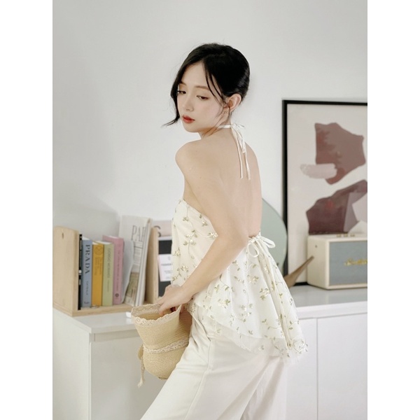 [Mã 44FASHIONSALE150 giảm 10K đơn 50K] AILY TOP áo kiểu yếm Ebublio
