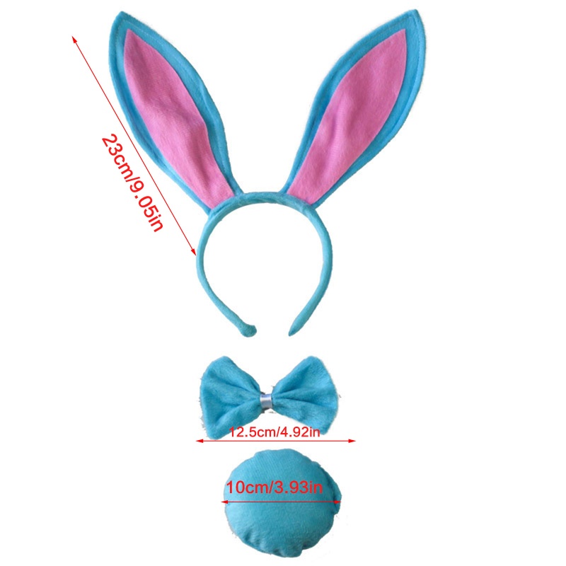 Băng Đô Cài Tóc Đuôi Thỏ Đính Nơ Xinh Xắn Thời Trang Dự Tiệc