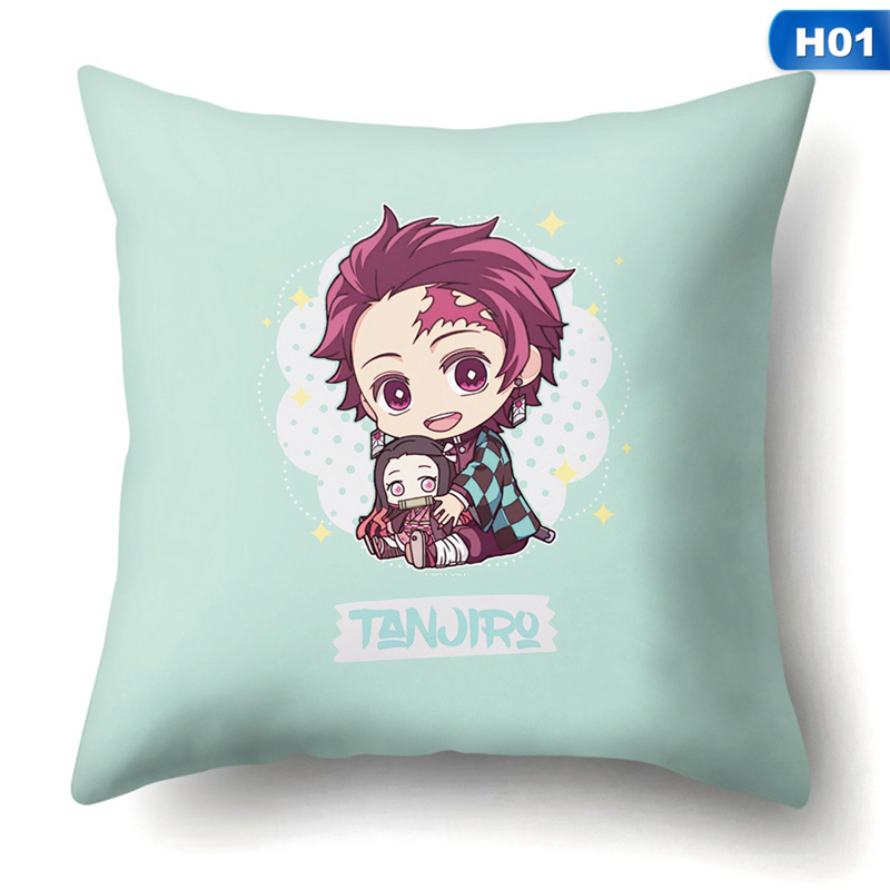 flowersqueen Vỏ gối in hình anime Demon Slayer: Kimetsu no Yaiba