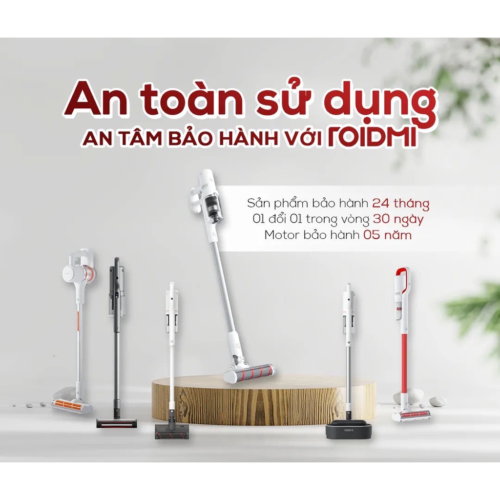 ROIDMI M10- Bảo hành 24 tháng, Motor 5 năm Máy hút bụi cầm tay không dây chính hãng