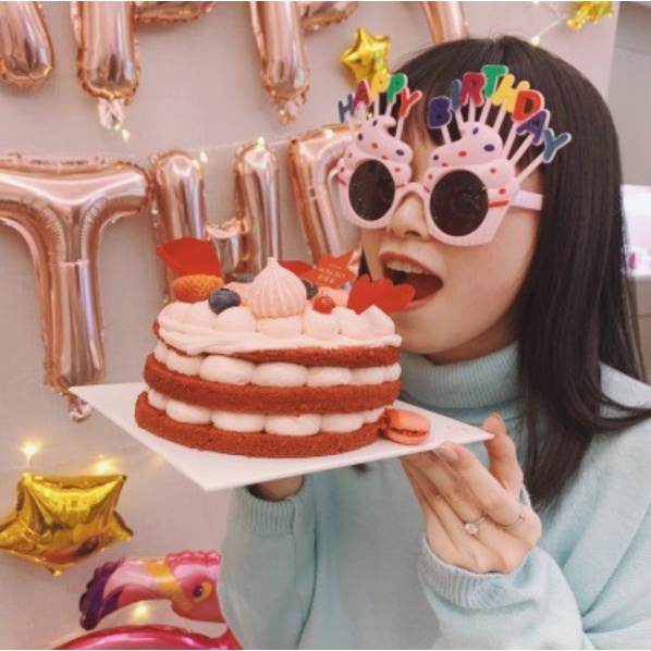 Kính Mắt Happy Birthday, Kính Mắt Sinh Nhật Vui Nhộn phong cách Hàn Quốc phụ kiện trang trí sinh nhật