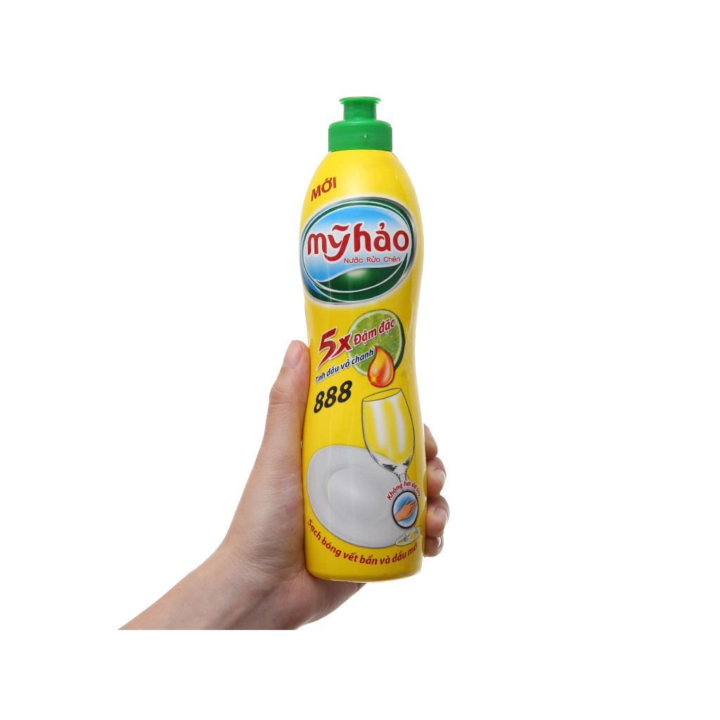 Nước rửa chén Mỹ Hảo 5X đậm đặc tinh dầu vỏ chanh chai 400g