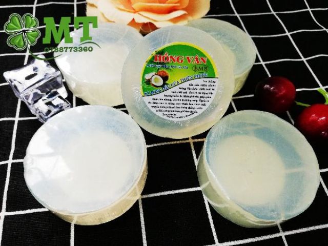 Xà bông dừa Hồng Vân set 4 cục