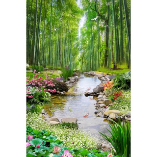 Tranh dán tường HD Cảnh đẹp thiên nhiên HUD1639 kim sa khổ dọc