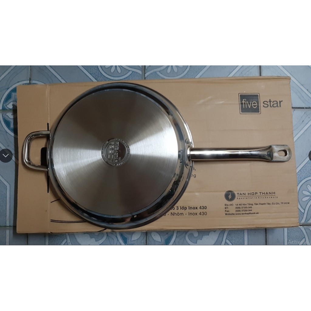 Chảo Rán Xào Inox Chống Dính Dành Cho Bếp Từ, Bếp Gas 28 - 30 - 32cm