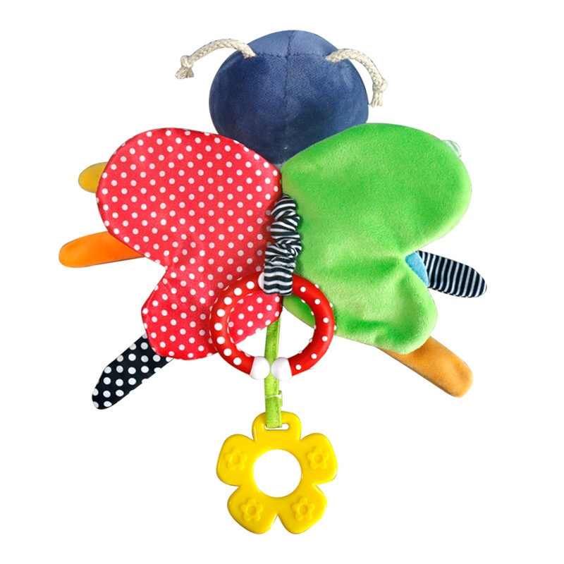 Đồ chơi thú bông gặm nướu treo nôi Kích thích thị giác cho bé