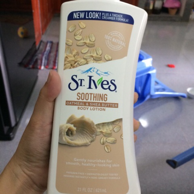 Sữa dưỡng thể toàn thân yến mạch và bơ hạt mỡ St.Ives BodyLotion 621ml