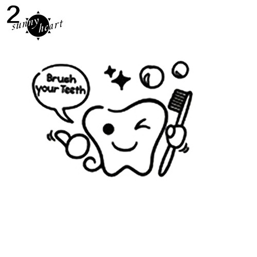 Miếng dán tường trang trí nội thất hình răng sáng tạo