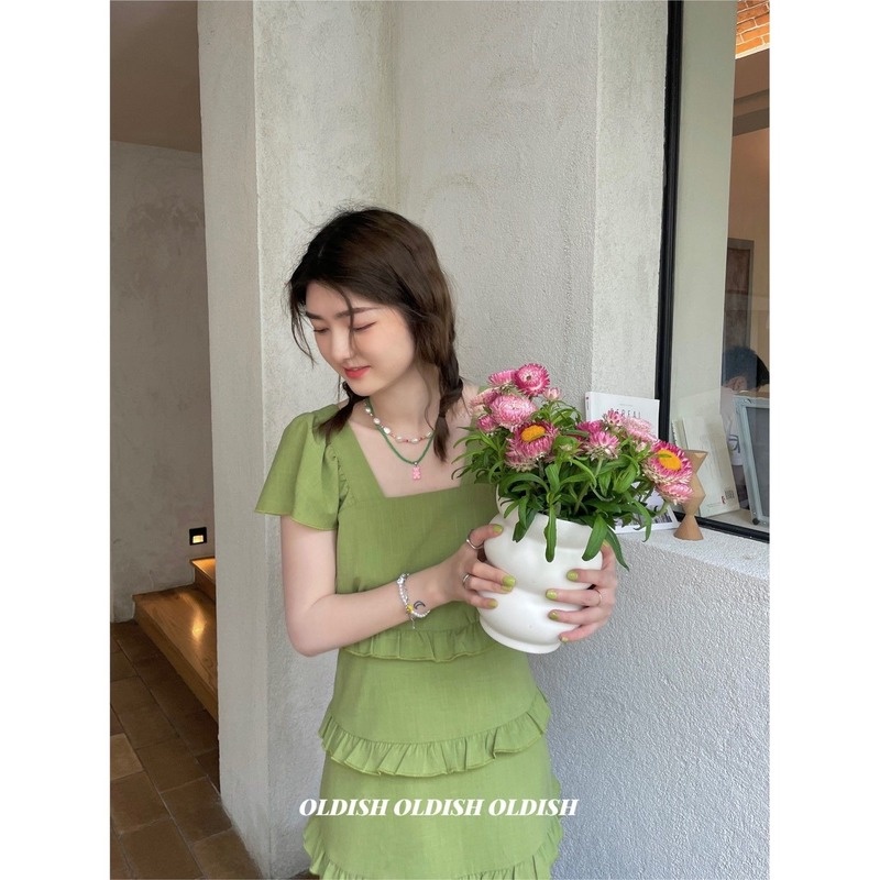 Đầm Xếp Tầng Dáng Ôm Tay Cánh Tiên Dễ Thương Thời Trang Mùa Hè Cho Nữ