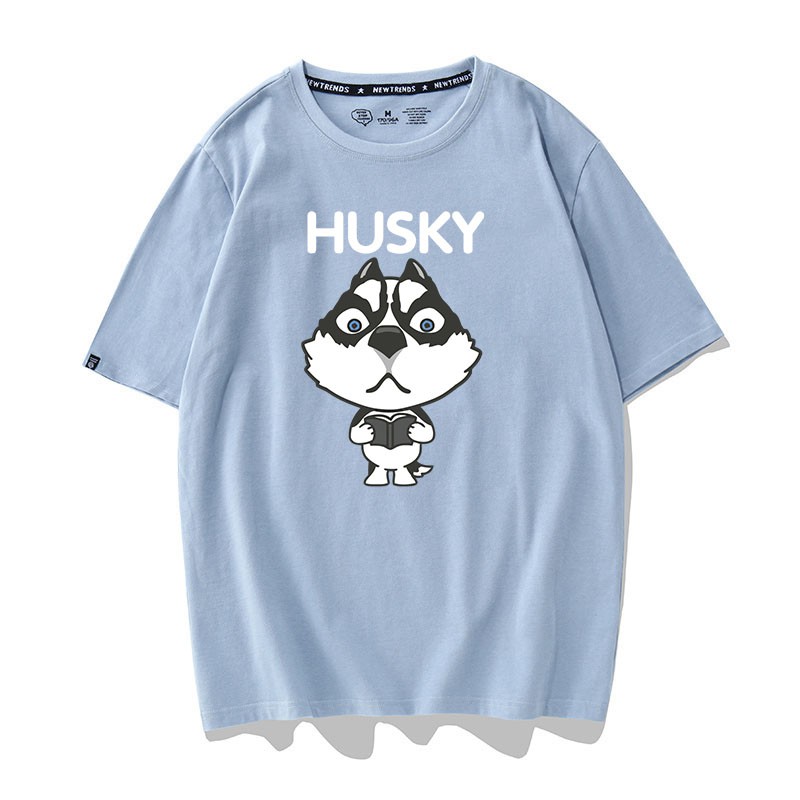 Áo Thun Husky Đọc Sách Unisex Nam Nữ