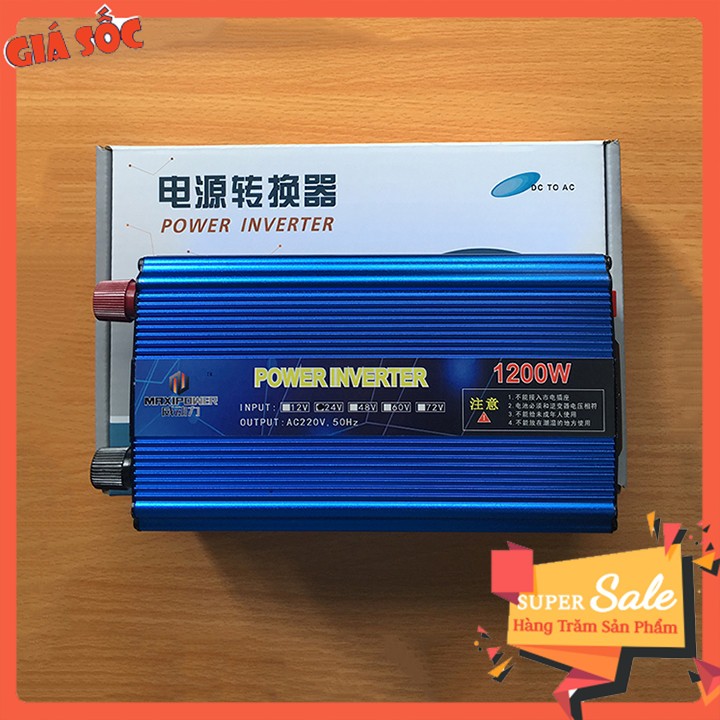 Bộ Đổi Nguồn 12V Lên 220V 1200W