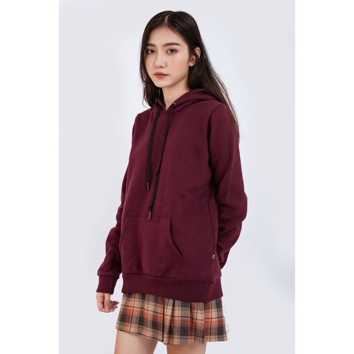 Áo Hoodie Nữ BOO Nỉ có mũ dáng basic nhiều màu phong cách nữ tính casual | BigBuy360 - bigbuy360.vn