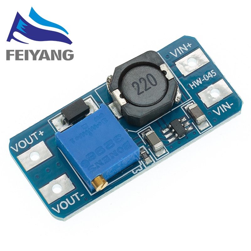 Module tăng áp MT3608 DC-DC 2A với ICRO USB 2V-24V - 5V 9V 12V 28V