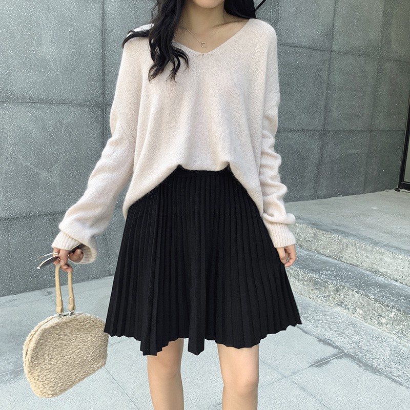 (Order bigsize M-5XL, có ảnh thật) váy xếp li eo cao a-line | BigBuy360 - bigbuy360.vn