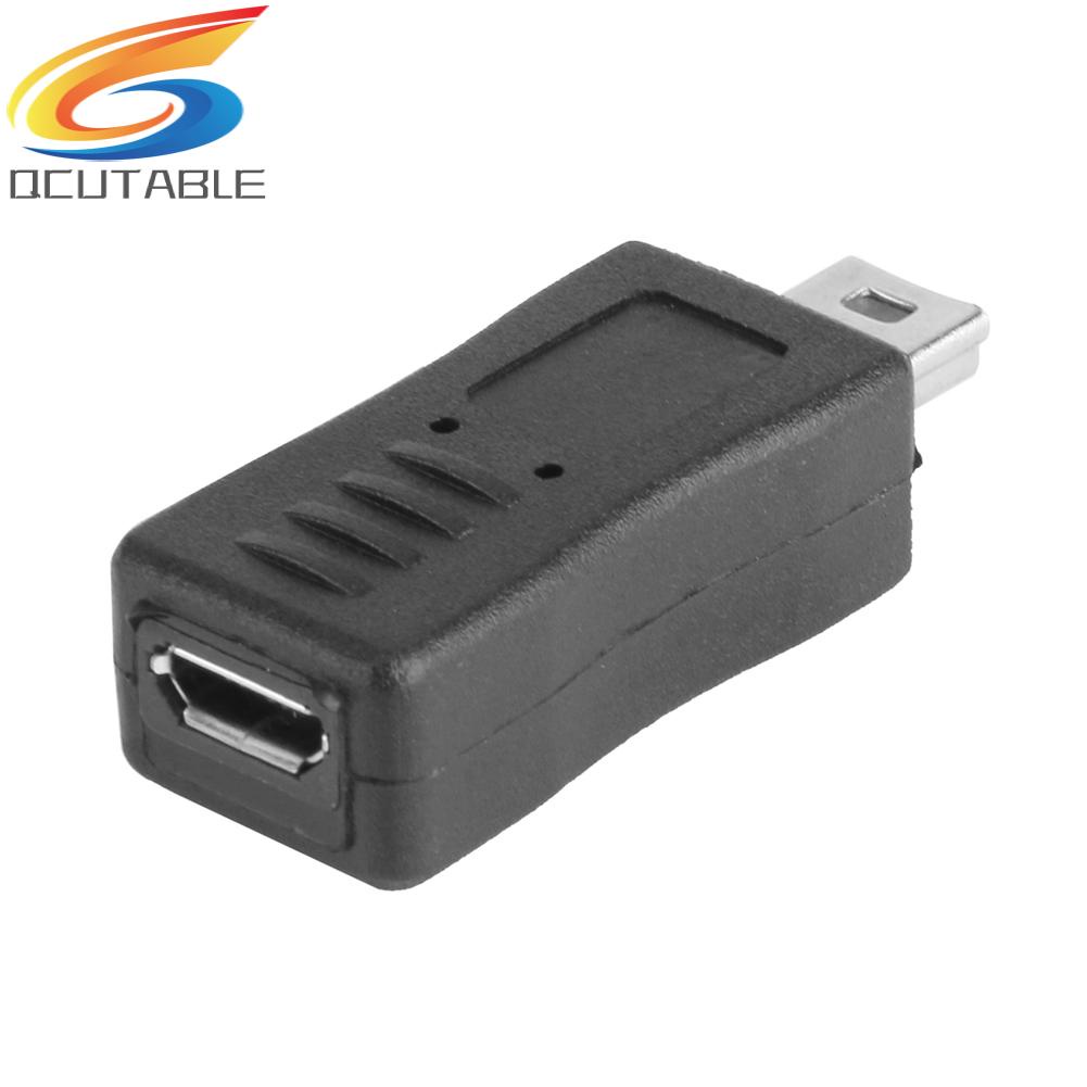 Đầu Chuyển Đổi Mini USB 5Pin Đực Sang Micro USB Cái Hình Chữ T V3 Sang V8