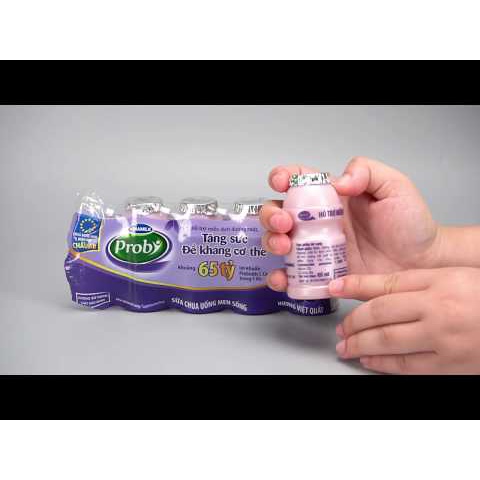 THÙNG 50 CHAI SỮA CHUA UỐNG PROBI VIỆT QUẤT - LỐC 5 CHAI 65ML