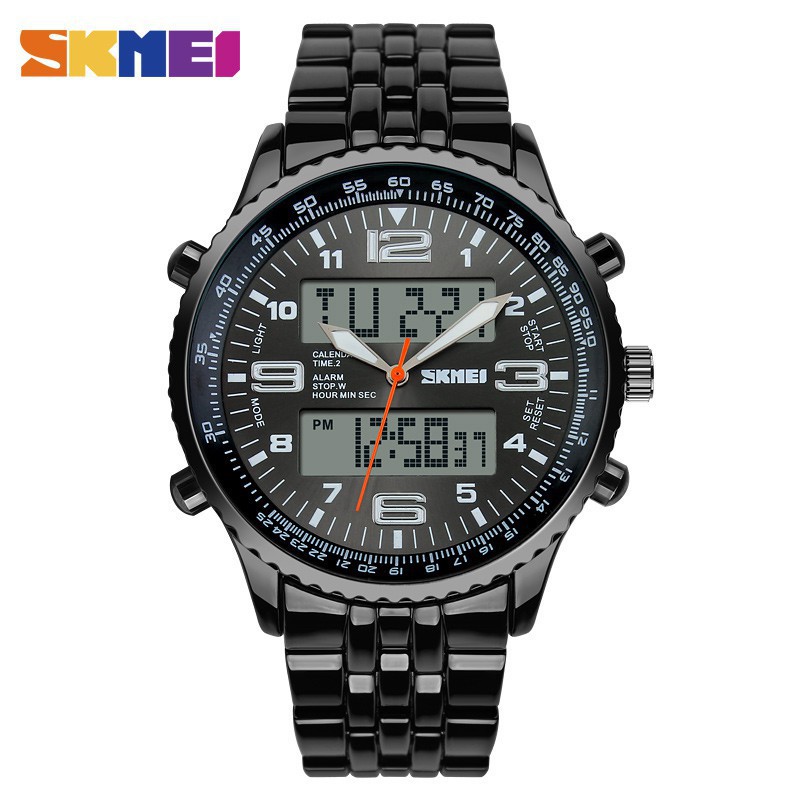 Đồng hồ nam SKMEI 1032 Mặt tròn dây thép đúc không gỉ Hàng Chất lượng, được tuyển chọn
