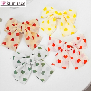 Kumirace new bow love hairpin Korea small fresh wave dot flower fashion woman hairpin