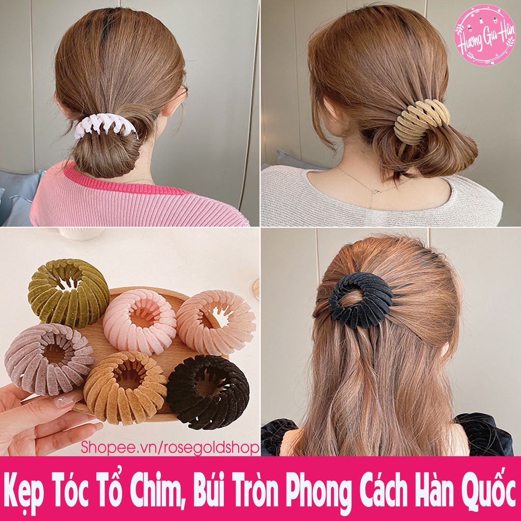 Kẹp Tóc Tổ Chim, Búi Tròn Phong Cách Hàn Quốc - 1 Phút Cho Các Kiểu Tóc Lung Linh