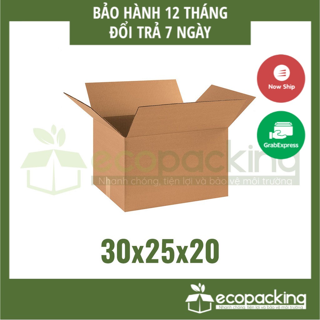 Combo 20 thùng hộp carton 30x25x20 cm để đóng gói giao hàng