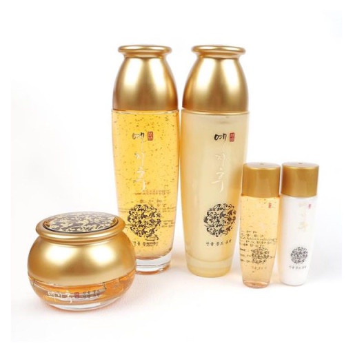 Bộ mỹ phẩm dưỡng tái tạo phục hồi da YEZIHU Jamyeong màu vàng kim chống nếp nhăn lão hóa